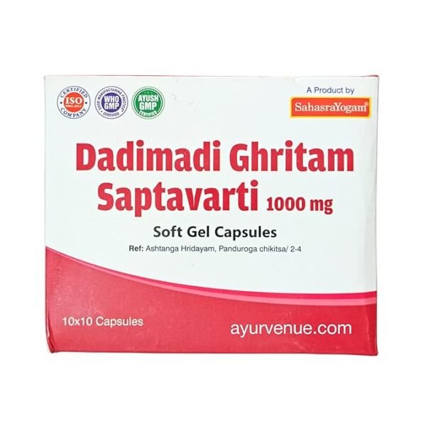 DADIMADI GHRITAM SAPTAVARTI SOFT GEL CAPSULES 1000mg (100 cap)